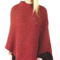 AY2608 Twisted Rib Poncho